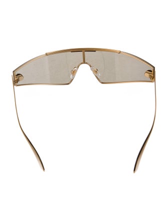 Versace Shield Mirrored Sunglasses