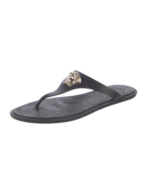 Versace Rubber T-Strap Sandals
