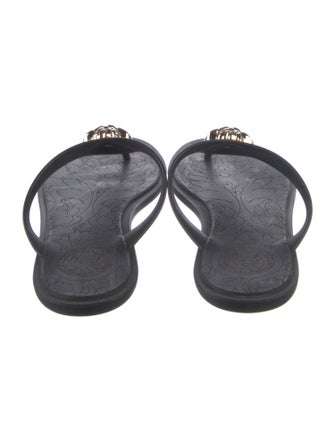 Versace Rubber T-Strap Sandals