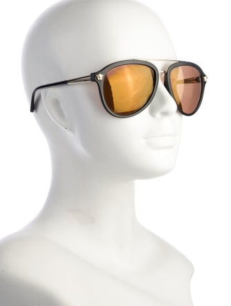 Versace Medusa Insignia Aviator Sunglasses
