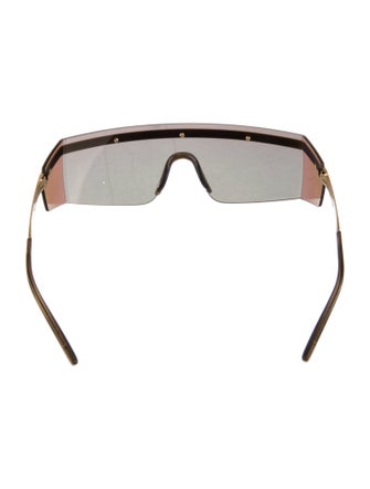 Versace Shield Mirrored Sunglasses