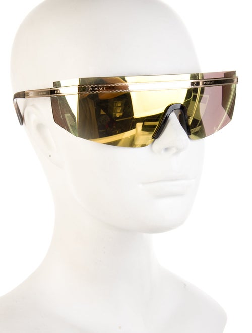 Versace Shield Mirrored Sunglasses