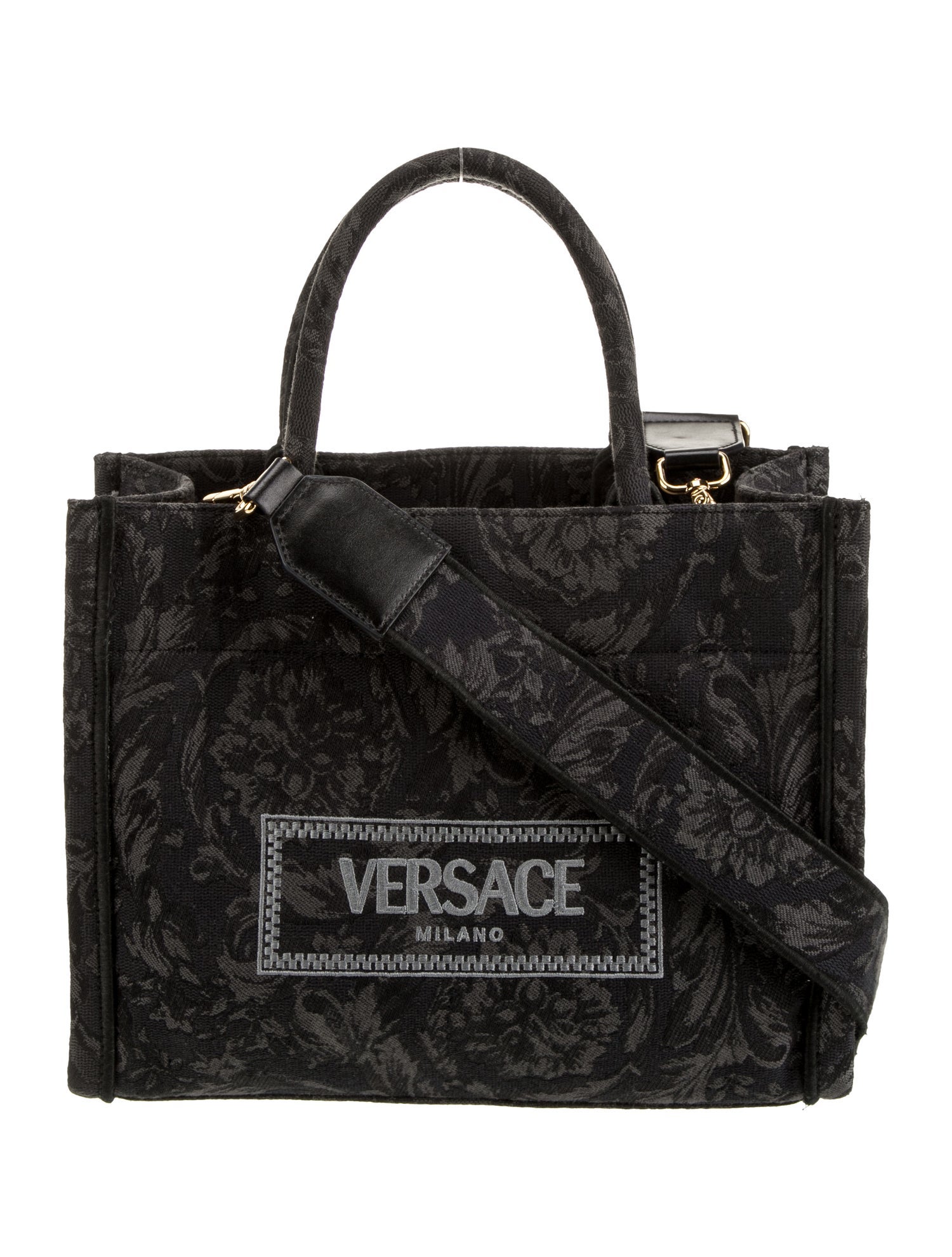 Versace Canvas Top Handle Bag