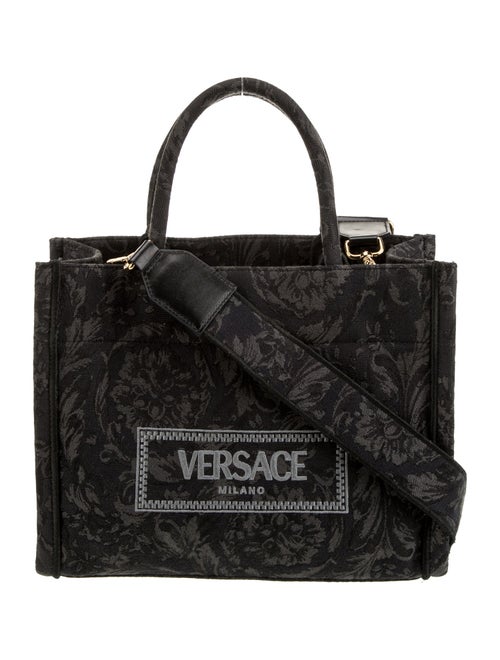 Versace Canvas Top Handle Bag