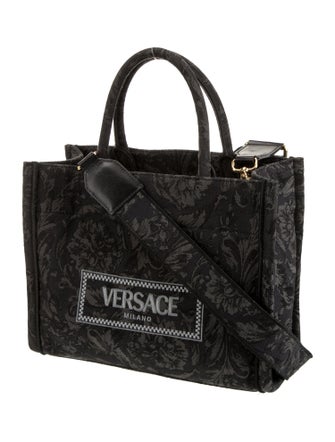 Versace Canvas Top Handle Bag