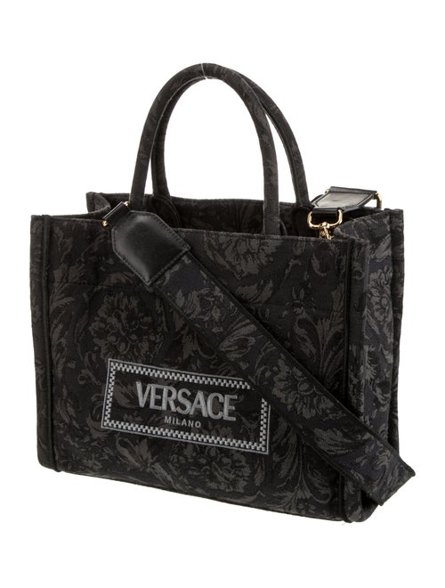 Versace Canvas Top Handle Bag