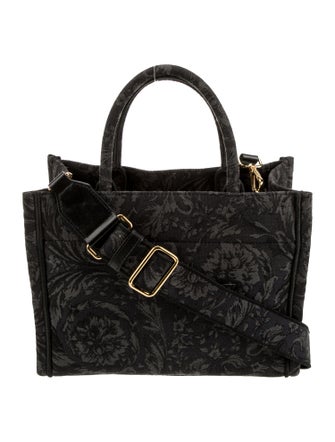 Versace Canvas Top Handle Bag