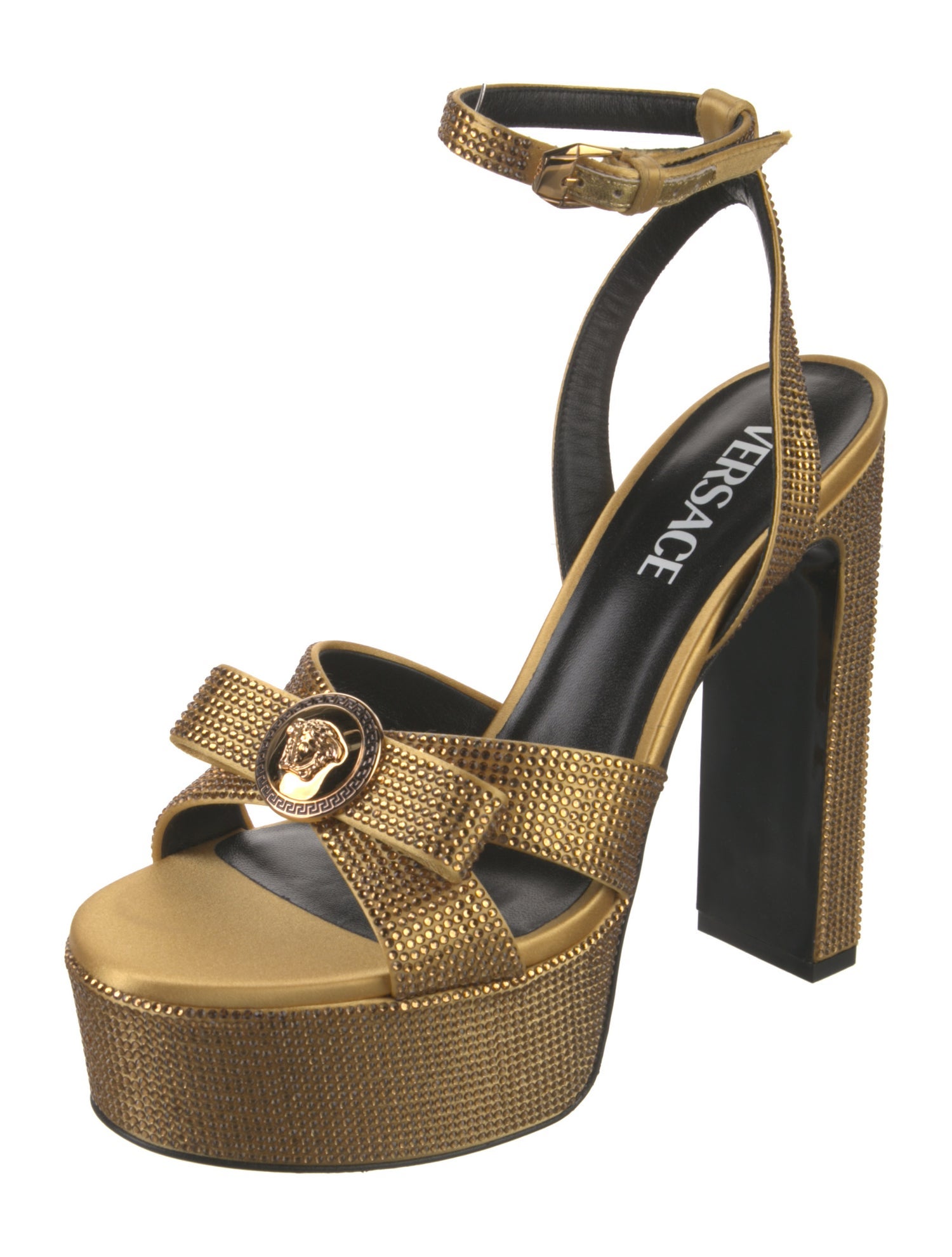 Versace Leather Studded Accents Slingback Pumps w/ Tags