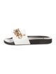 Versace Leather Colorblock Pattern Slides