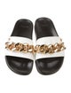 Versace Leather Colorblock Pattern Slides