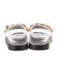 Versace Leather Colorblock Pattern Slides