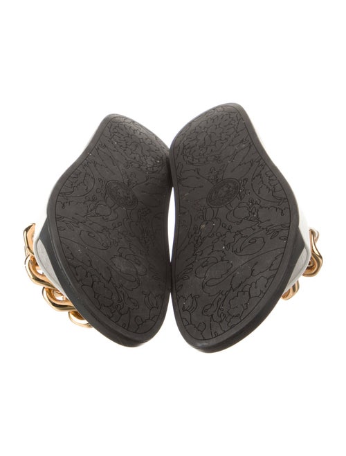 Versace Leather Colorblock Pattern Slides