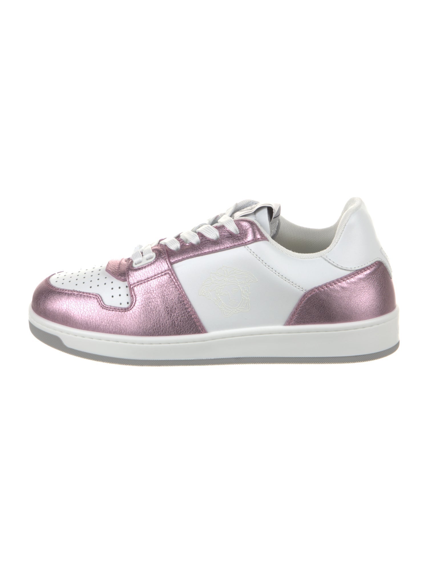 Versace Leather Colorblock Pattern Sneakers