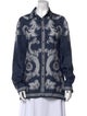 Versace Silk Printed Button-Up Top