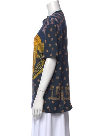 Versace Printed Crew Neck T-Shirt