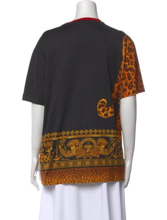 Versace Graphic Print Crew Neck T-Shirt