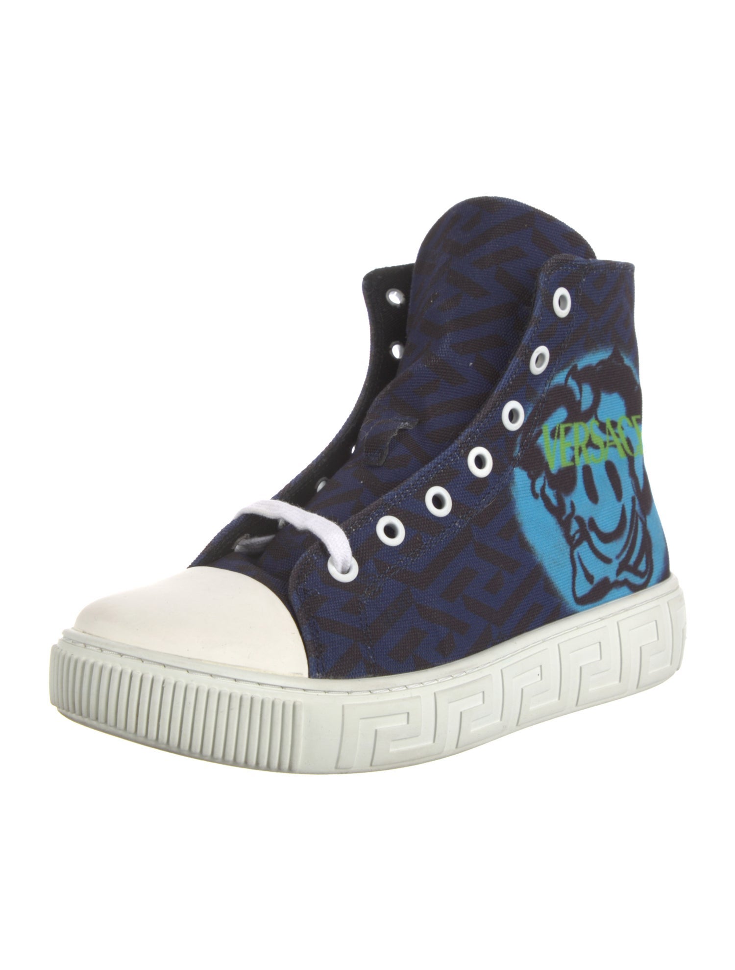 Versace Canvas Graphic Print Sneakers