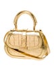 Versace Embossed Leather Top Handle Bag