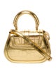Versace Embossed Leather Top Handle Bag
