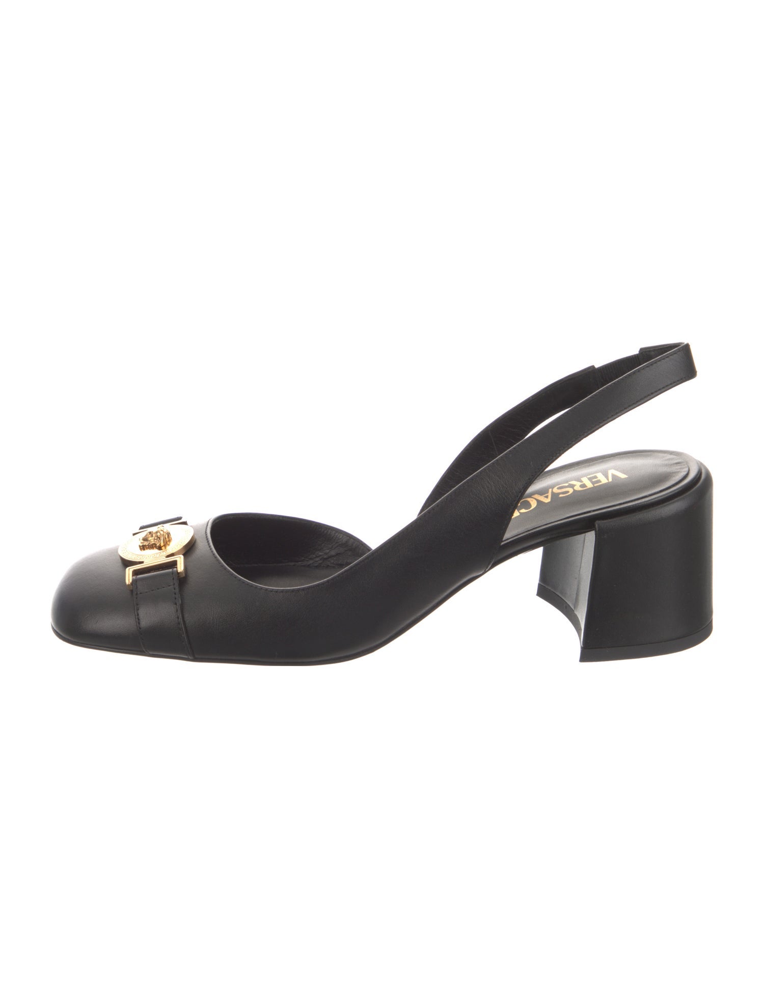 Versace Leather Slingback Pumps w/ Tags