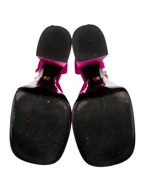 Versace Satin Crystal Embellishments D'Orsay Pumps