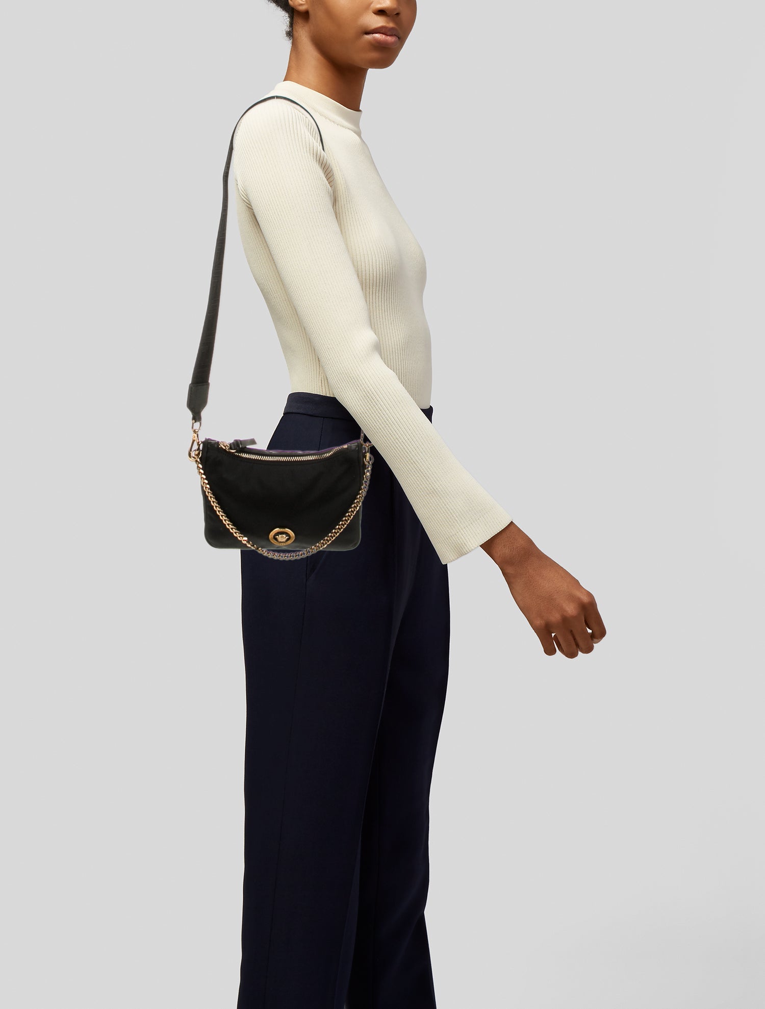 Versace Nylon Shoulder Bag