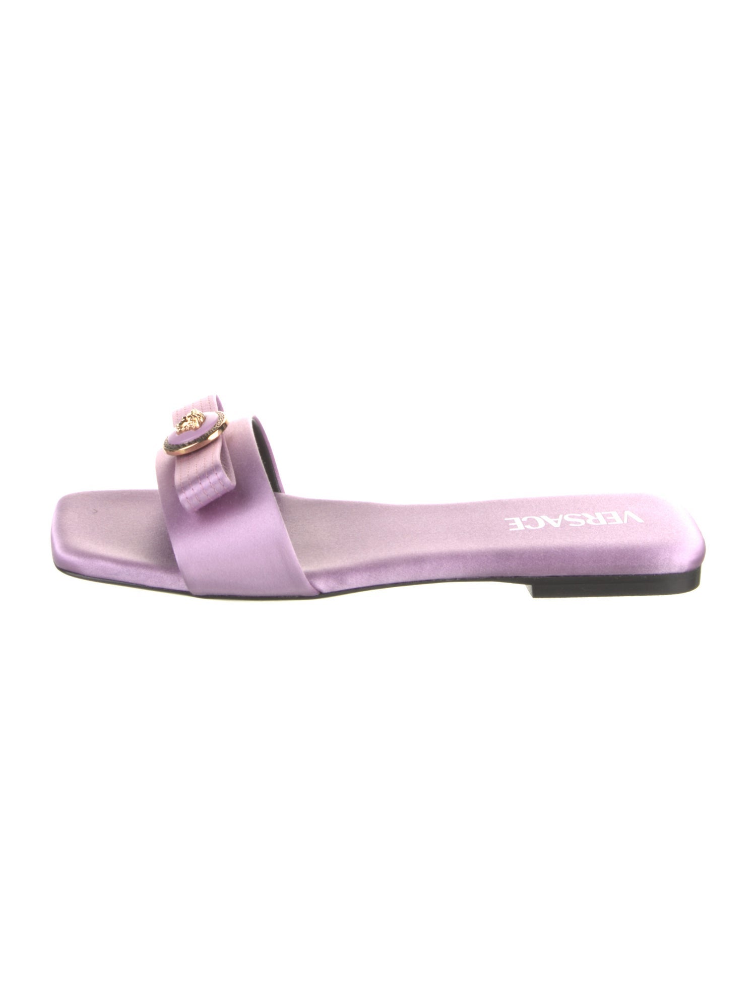 Versace Satin Bow Accents Slides