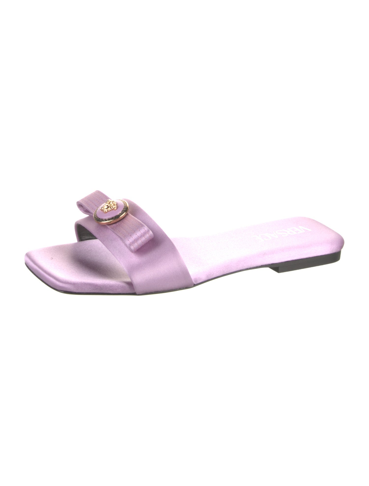 Versace Satin Bow Accents Slides