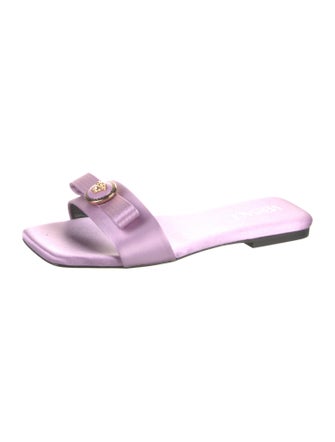 Versace Satin Bow Accents Slides