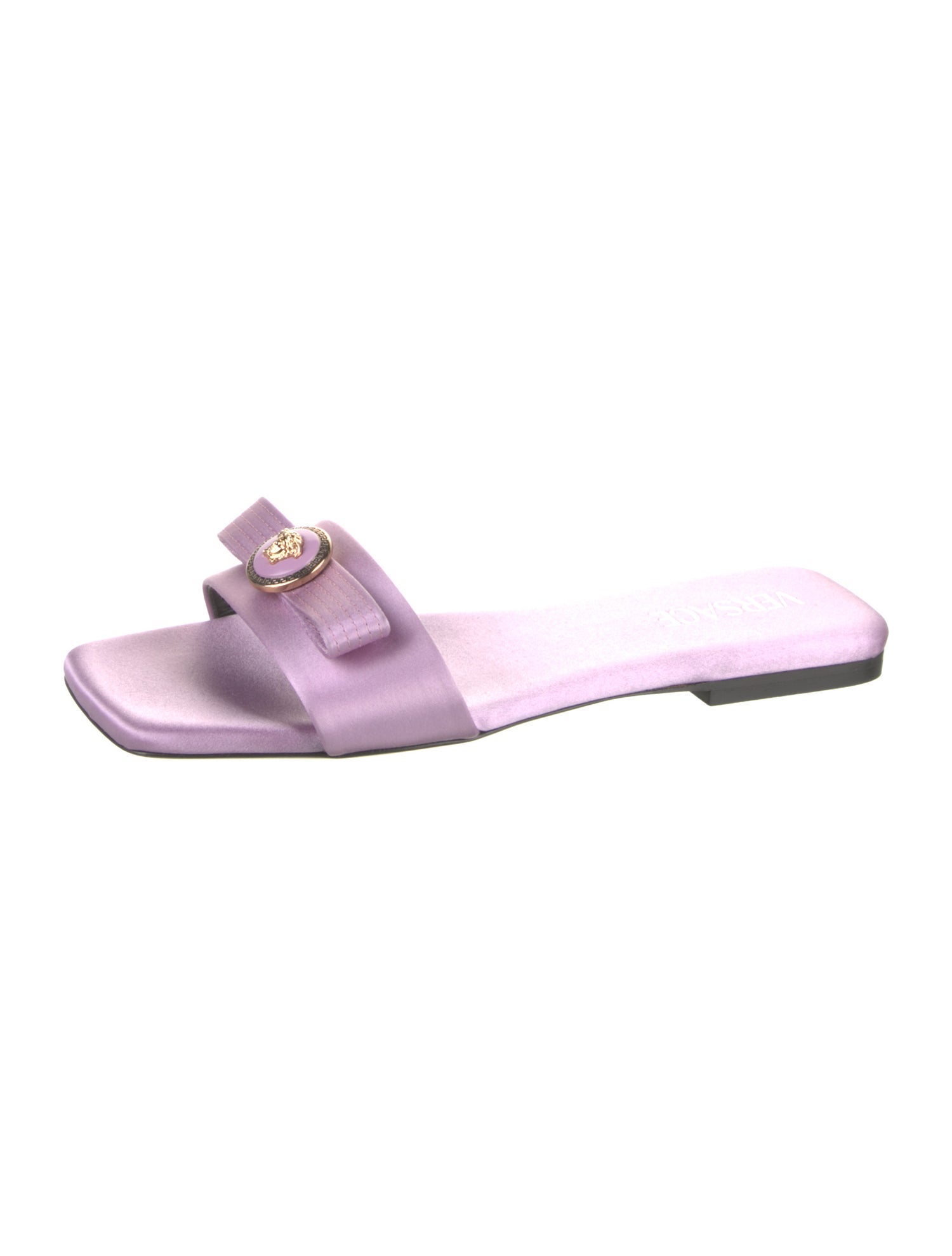 Versace Satin Bow Accents Slides