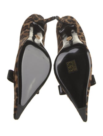 Versace Ponyhair Animal Print Pumps