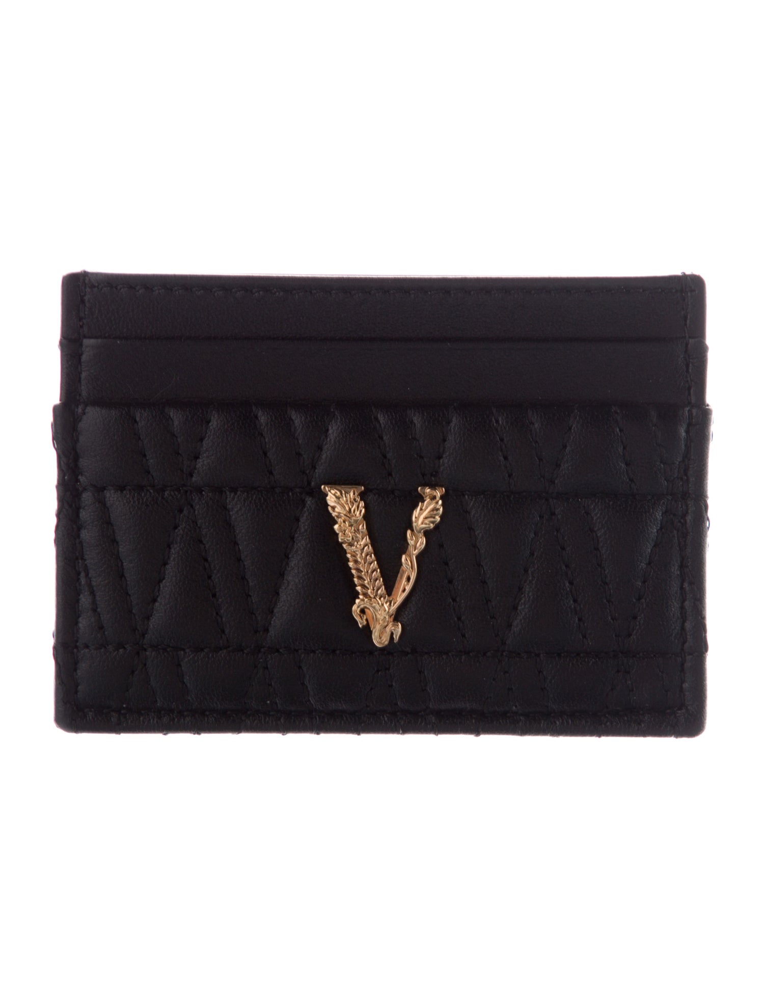 Versace Leather Printed Card Holder