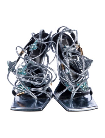 Versace Leather Gladiator Sandals