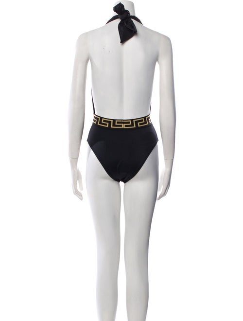 Versace Printed Grosgrain Trim One-Piece
