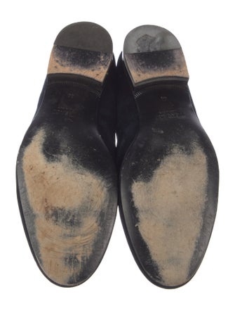 Versace Velvet Embroidered Accent Slippers