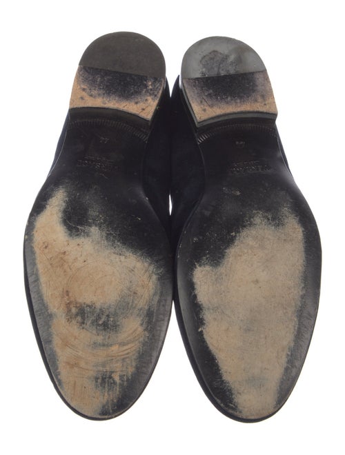 Versace Velvet Embroidered Accent Slippers