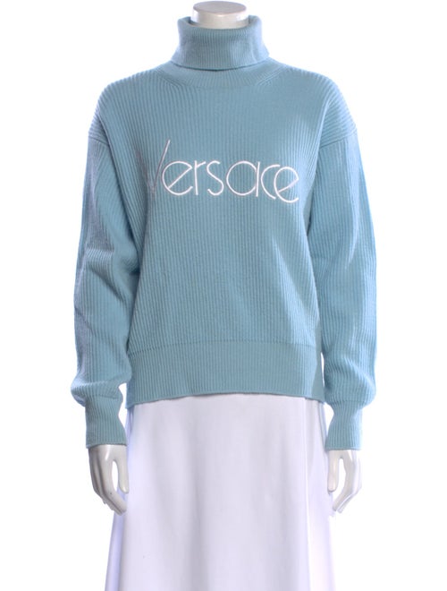 Versace Virgin Wool Graphic Print Sweater