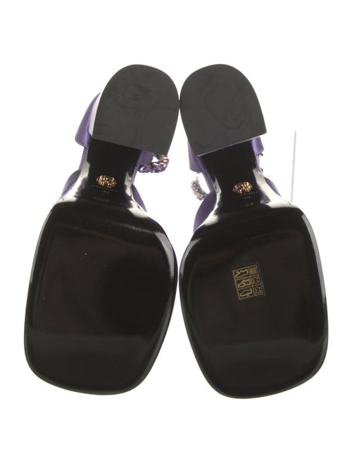 Versace Satin Crystal Embellishments D'Orsay Pumps