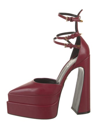 Versace Leather D'Orsay Pumps