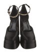Versace Satin Crystal Embellishments D'Orsay Pumps