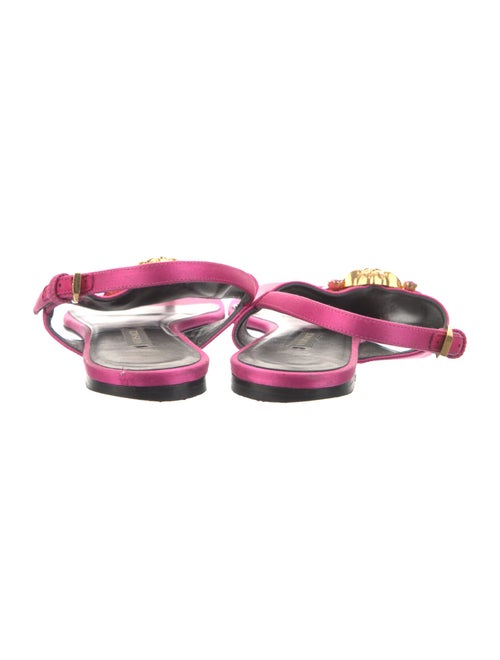 Versace Medusa Insignia Satin Slingback Sandals
