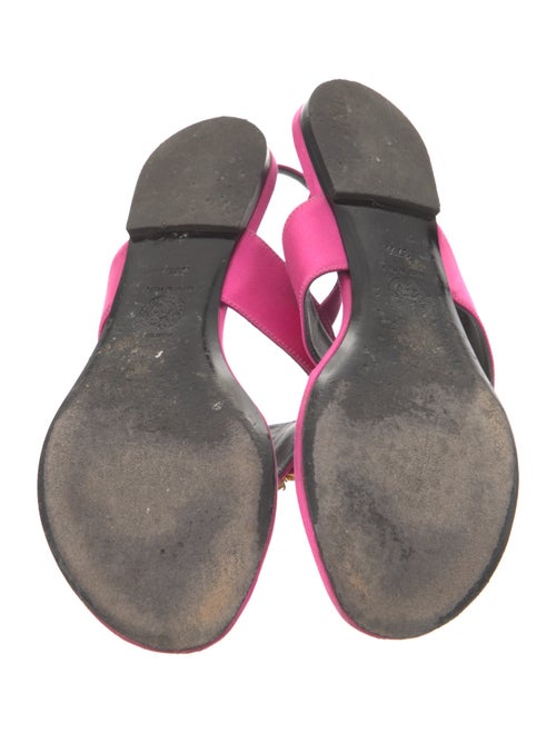 Versace Medusa Insignia Satin Slingback Sandals