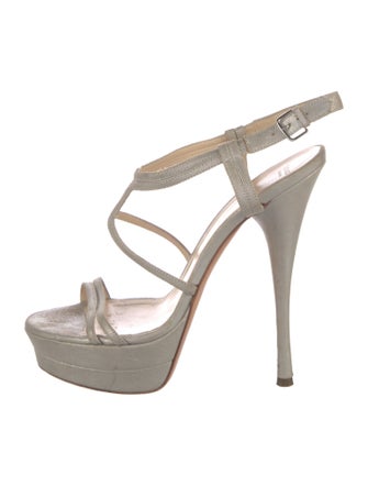 Versace Leather Slingback Sandals