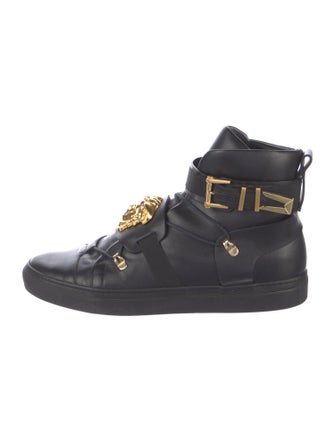 Versace Medusa Insignia Leather Sneakers
