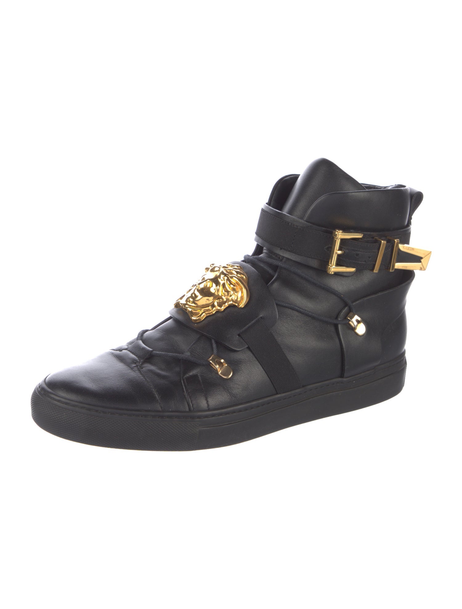 Versace Medusa Insignia Leather Sneakers