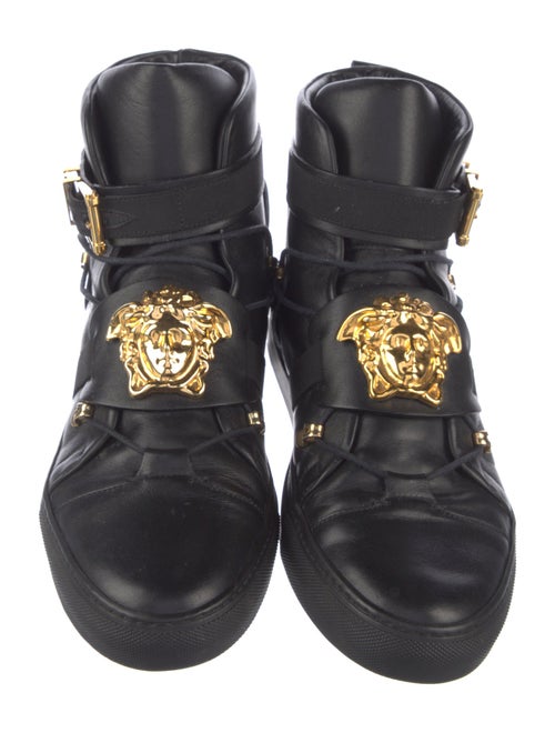 Versace Medusa Insignia Leather Sneakers