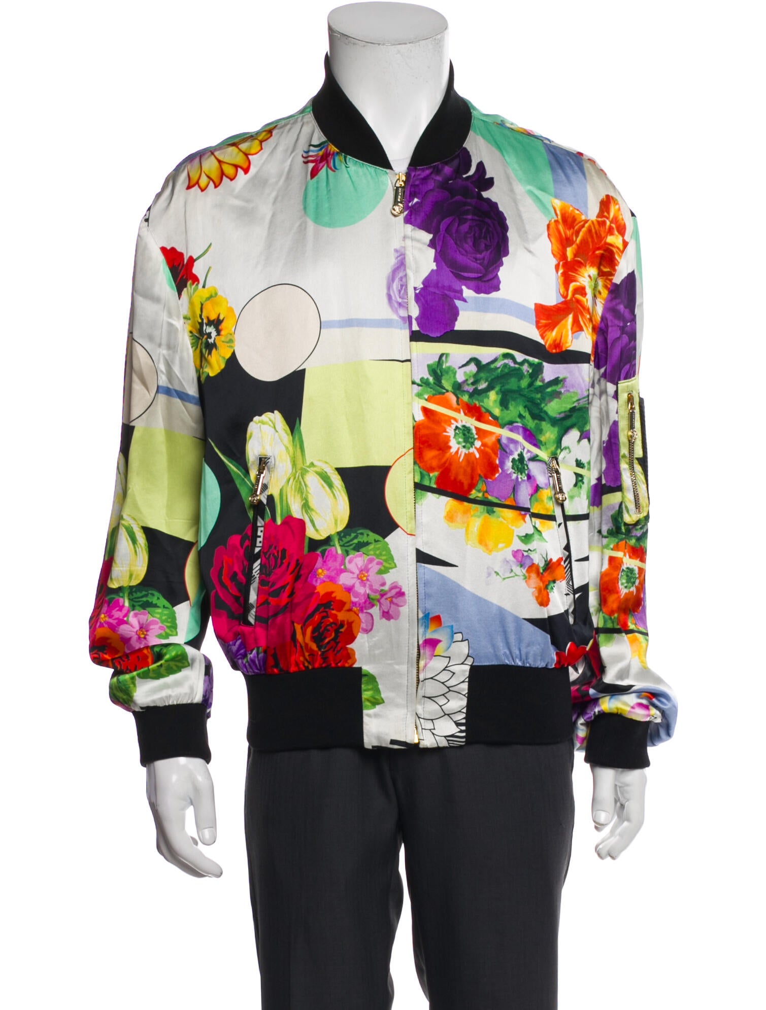 Versace Graphic Print Bomber Jacket