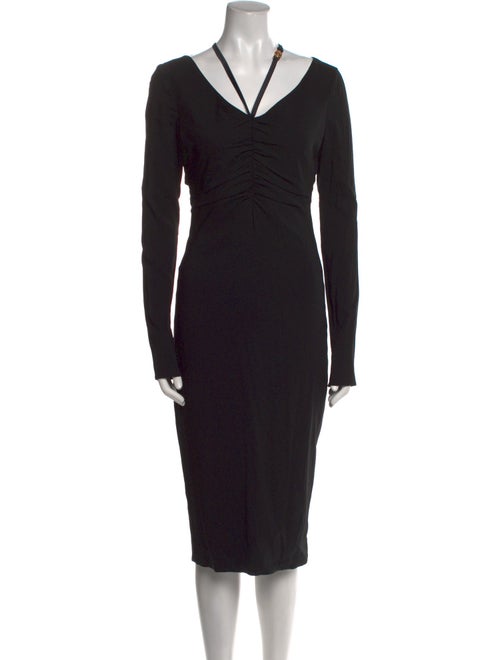 Versace V-Neck Midi Length Dress