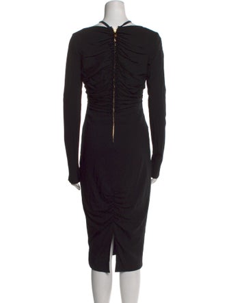 Versace V-Neck Midi Length Dress