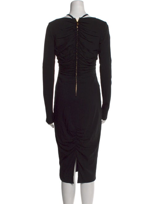 Versace V-Neck Midi Length Dress